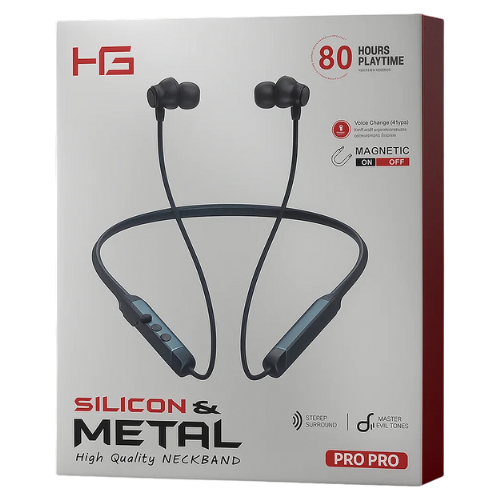 HG Silicon & Metal Neckband